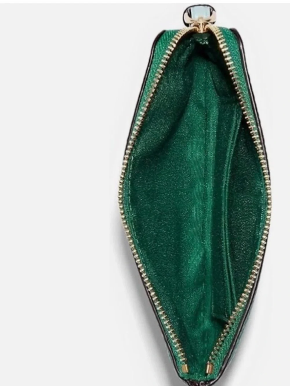 COACH CORNER ZIP WRISTLET WITH RADISH